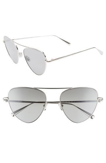 Women's Monse X Morgenthal Frederics Erica 57mm Cat Eye Sunglasses - Silver
