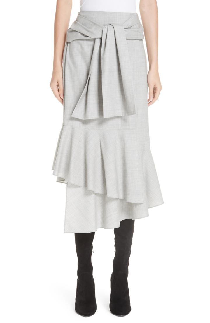 Women's Adeam Ruffled Suiting Skirt