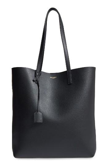 Saint Laurent Medium Leather Shopping Tote -