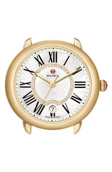 Women's Michele Serein 16 Diamond Dial Watch Head, 34mm X 36mm