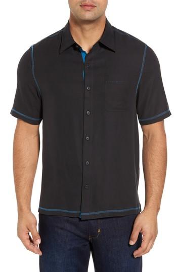 Men's Nat Nast New Originals Silk Sport Shirt, Size - Black