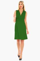 Women's Olian Sleeveless Maternity Dress - Green