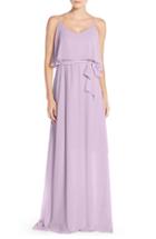 Women's Ceremony By Joanna August 'dani' Popover Bodice Chiffon Maxi Dress - Purple