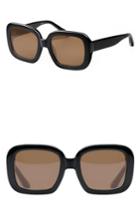 Women's Elizabeth And James Haley 54mm Square Sunglasses - Black/ Brown