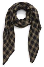 Women's Sole Society Check Twill Scarf, Size - Black