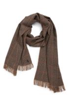Men's Polo Ralph Lauren Patterned Merino Wool Scarf, Size - Brown