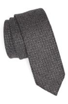 Men's The Tie Bar Blackboard Wool Skinny Tie, Size - Grey