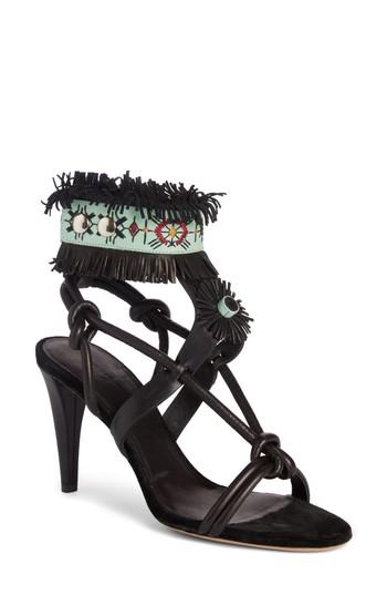 Women's Isabel Marant Abrily Fringe Sandal Us / 36eu - Black