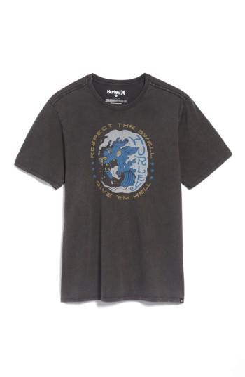 Men's Hurley Respect The Swell T-shirt - Black