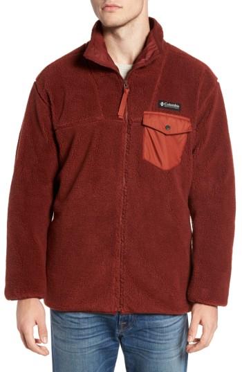 Men's Columbia Mount Tabor Pocketed Fleece Jacket - Orange