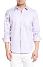 Men's Bugatchi Classic Fit Check Sport Shirt, Size - Pink