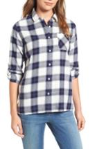 Women's Barbour Headland Check Roll Sleeve Shirt Us / 8 Uk - Blue