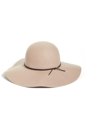 Women's Halogen Wool Floppy Hat - Red