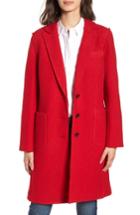 Women's J. Crew Olga Boiled Wool Topcoat - Red