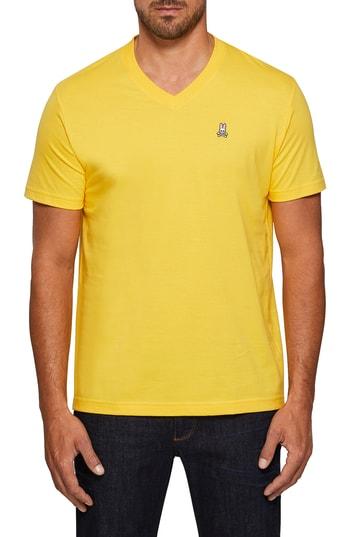 Men's Psycho Bunny V-neck T-shirt (xl) - Yellow