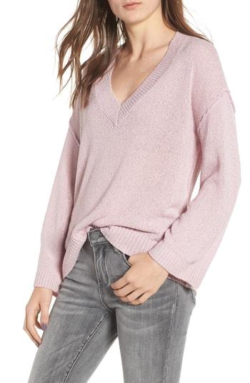 Women's Bp. Exposed Seam Sweater, Size - Purple