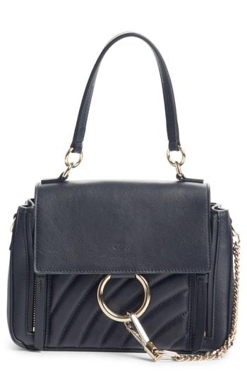 Chloe Mini Faye Day Leather Satchel - Blue