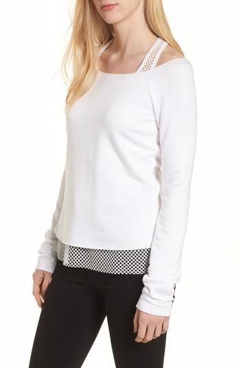 Women's Bailey 44 Manga Mesh Detail Top - White