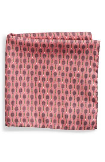 Men's Lazyjack Press At Your Service Silk Pocket Square, Size - Pink