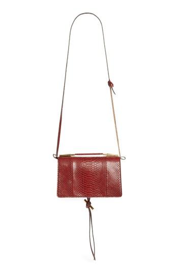 Stella Mccartney Small Flo Alter Snake Faux Leather Shoulder Bag - Black