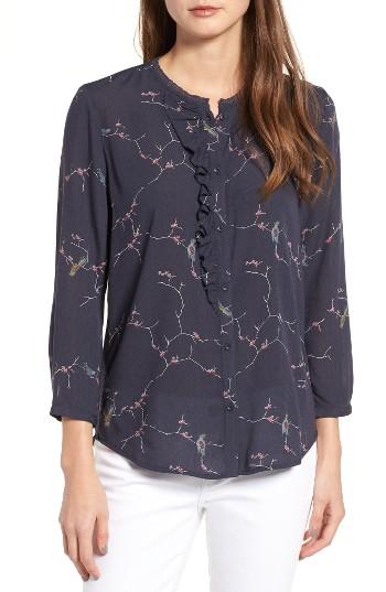 Women's Hinge Ruffle Top, Size - Blue
