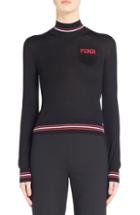 Women's Fendi Logo Knit Sweater Us / 40 It - Black