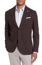 Men's L.b.m. 1911 Classic Fit Cotton Blend Blazer R Eu - Burgundy