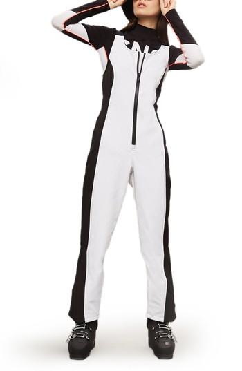 Women's Topshop Sno Shadow Jumpsuit Us (fits Like 0) - White