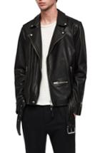 Men's Allsaints Wick Slim Fit Leather Biker Jacket - Black