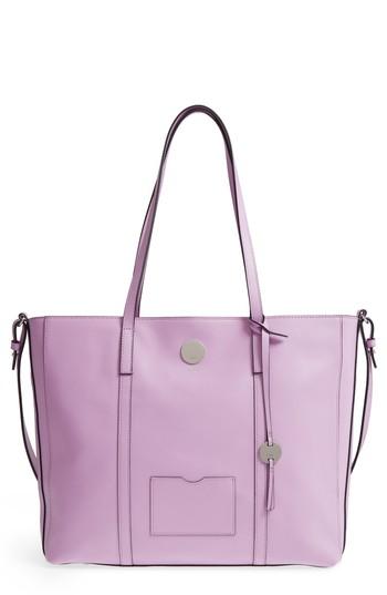 Lodis Los Angeles Nelly Rfid Medium Leather Tote - Purple