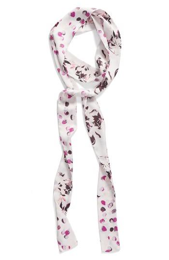 Women's Halogen Blossoms Skinny Scarf, Size - Pink