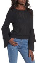 Women's Devlin Molly Ruffle Sweater - Black