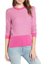 Women's Hinge Pattern Sweater, Size - Pink