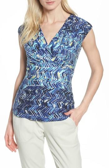 Women's Nic+zoe Seaside Tile Tank - Blue