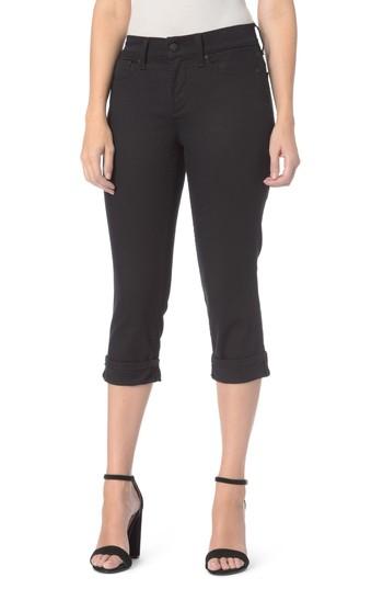 Women's Nydj Marilyn Stretch Cuffed Crop Jeans - Black