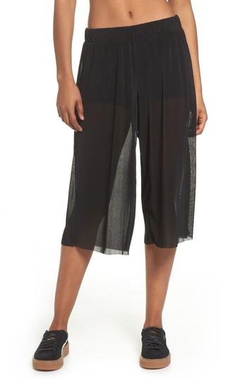 Women's Zella Pleated Culottes, Size - Black