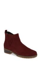 Women's Gabor Suede Bootie M - Burgundy