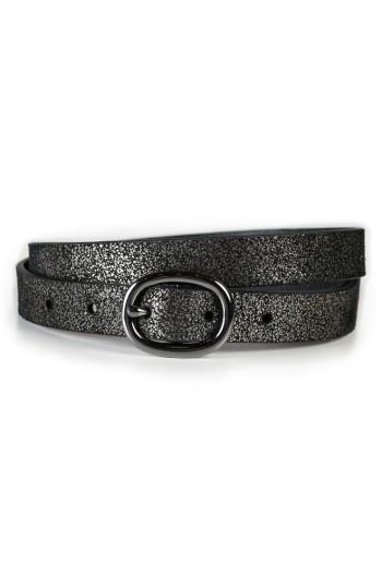 Women's Paige Kelsey Metallic Suede Belt - Pewter