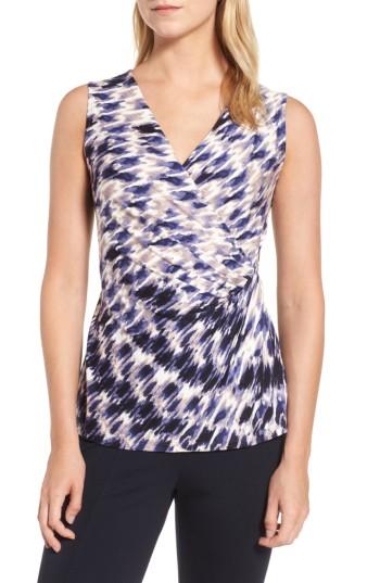 Women's Nic+zoe Lotus Faux Wrap Top - Blue