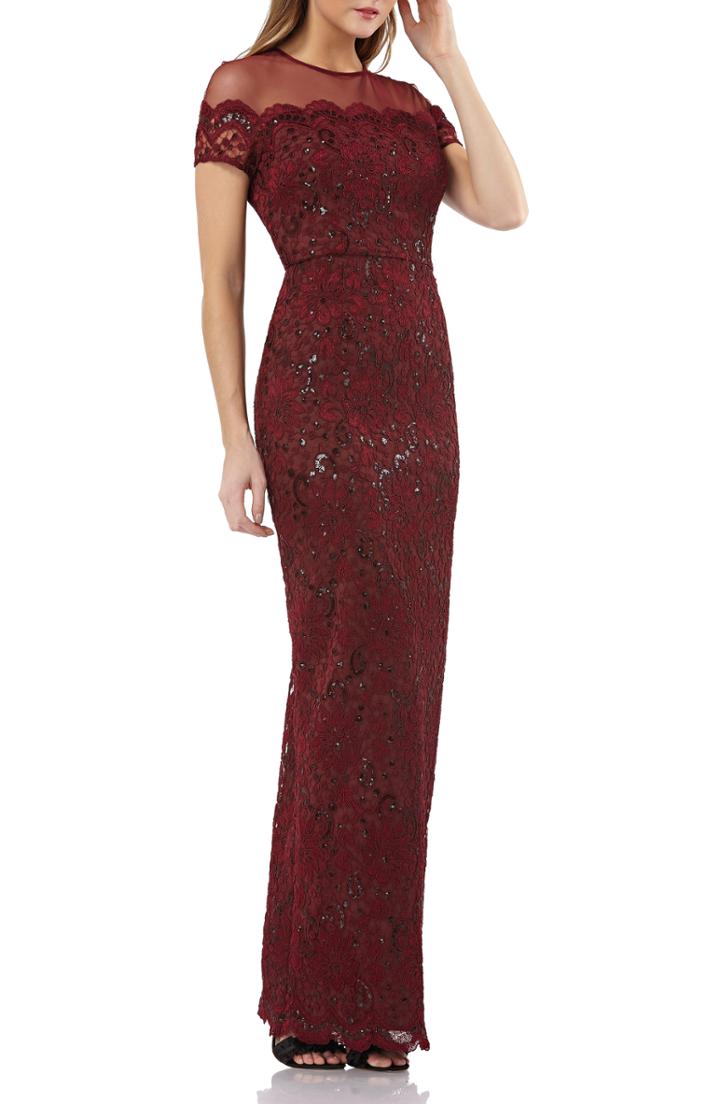 Women's Js Collections Sequin Lace Gown