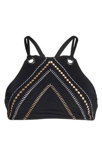 Women's Seafolly Cabana Coast Halter Swim Top Us / 12 Au - Black