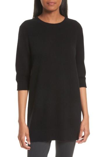 Women's Vince Elbow Sleeve Cashmere Tunic - Black