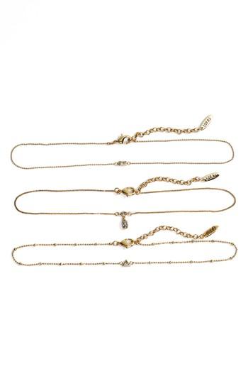 Women's Luv Aj Hanging Stone Set Of Three Choker Necklaces