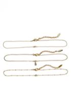 Women's Luv Aj Hanging Stone Set Of Three Choker Necklaces