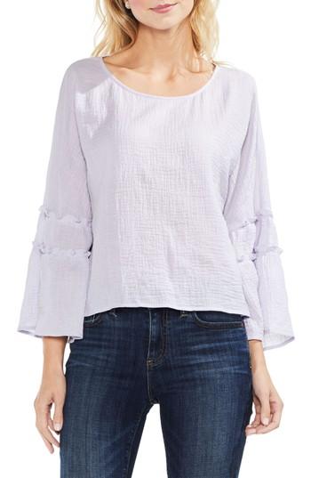 Women's Vince Camuto Ruffle Sleeve Blouse, Size - Purple