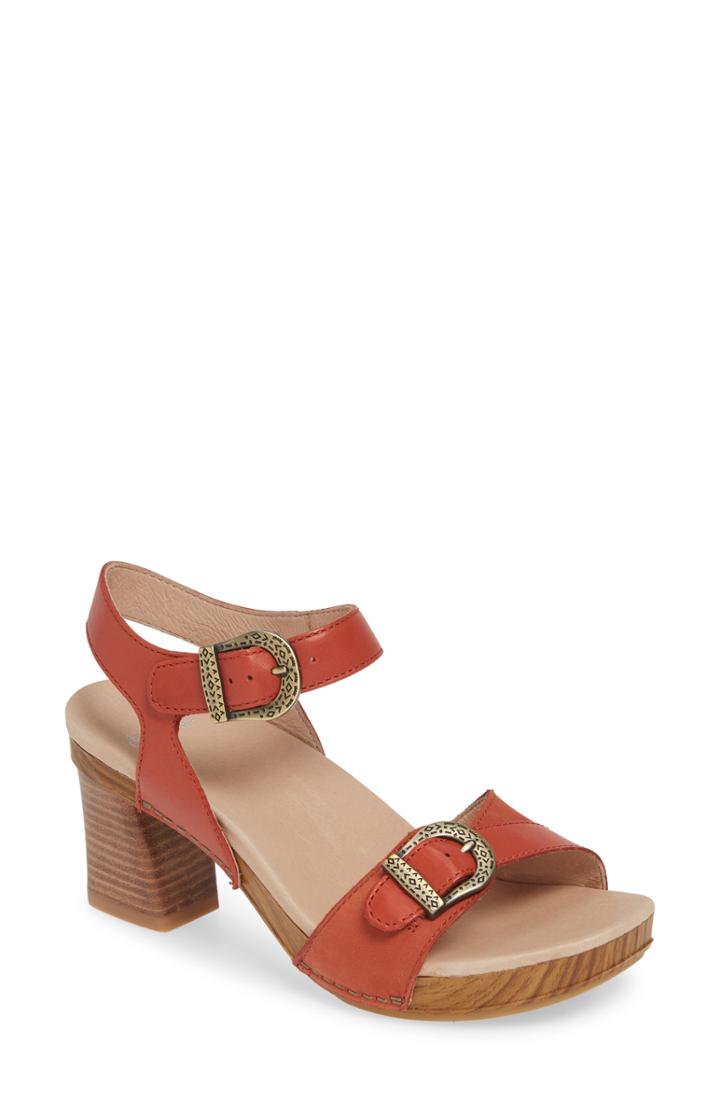 Women's Dansko Anna Block Heel Sandal .5-6us / 36eu - Orange
