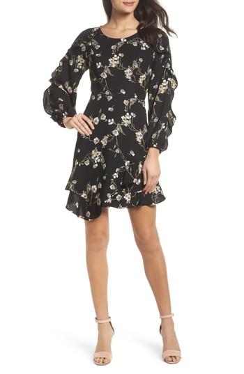 Women's 19 Cooper Ruffle Hem Dress - Black