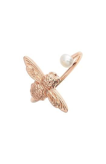 Women's Olivia Burton Pearl Bee Ring