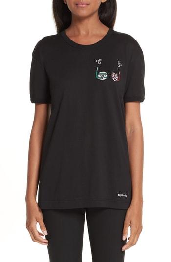 Women's Dolce & Gabbana Scuba Embroidery Tee Us / 40 It - Black