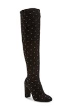 Women's Jessica Simpson Bressy Studded Over The Knee Boot .5 M - Black